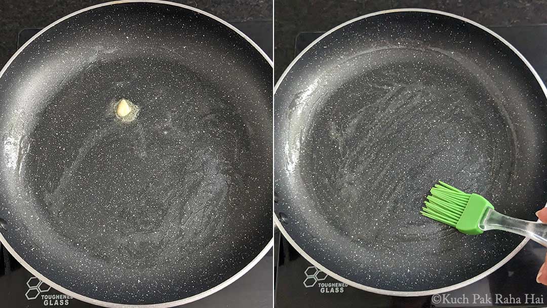 Heating skillet or non stick pan.