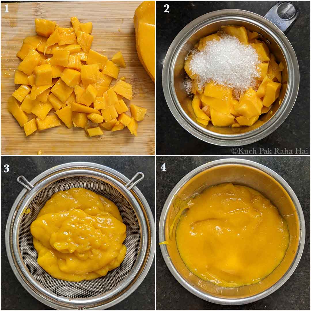 How to make mango puree.