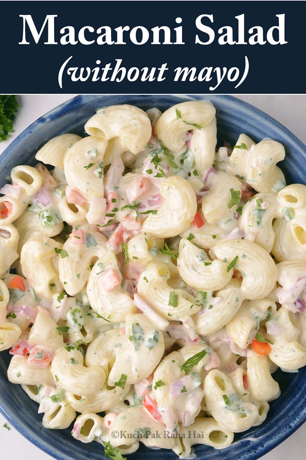 Easy Macaroni salad no mayo.