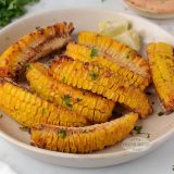 Air fryer corn ribs recipe vegetarian vegan.