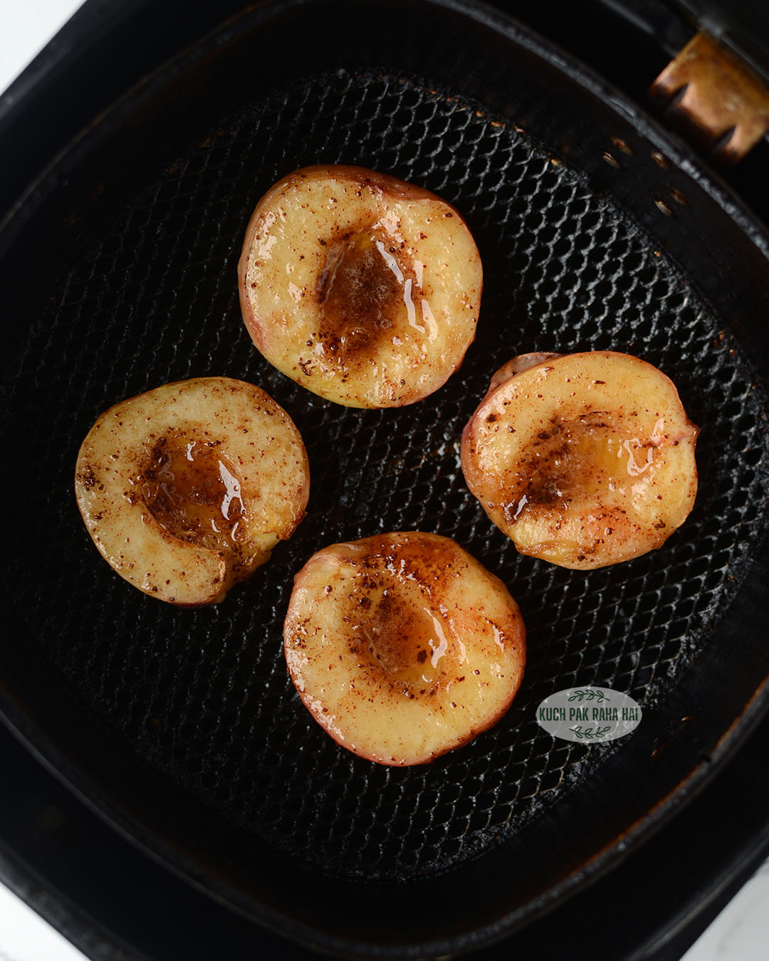 Peaches grilled in air fryer.