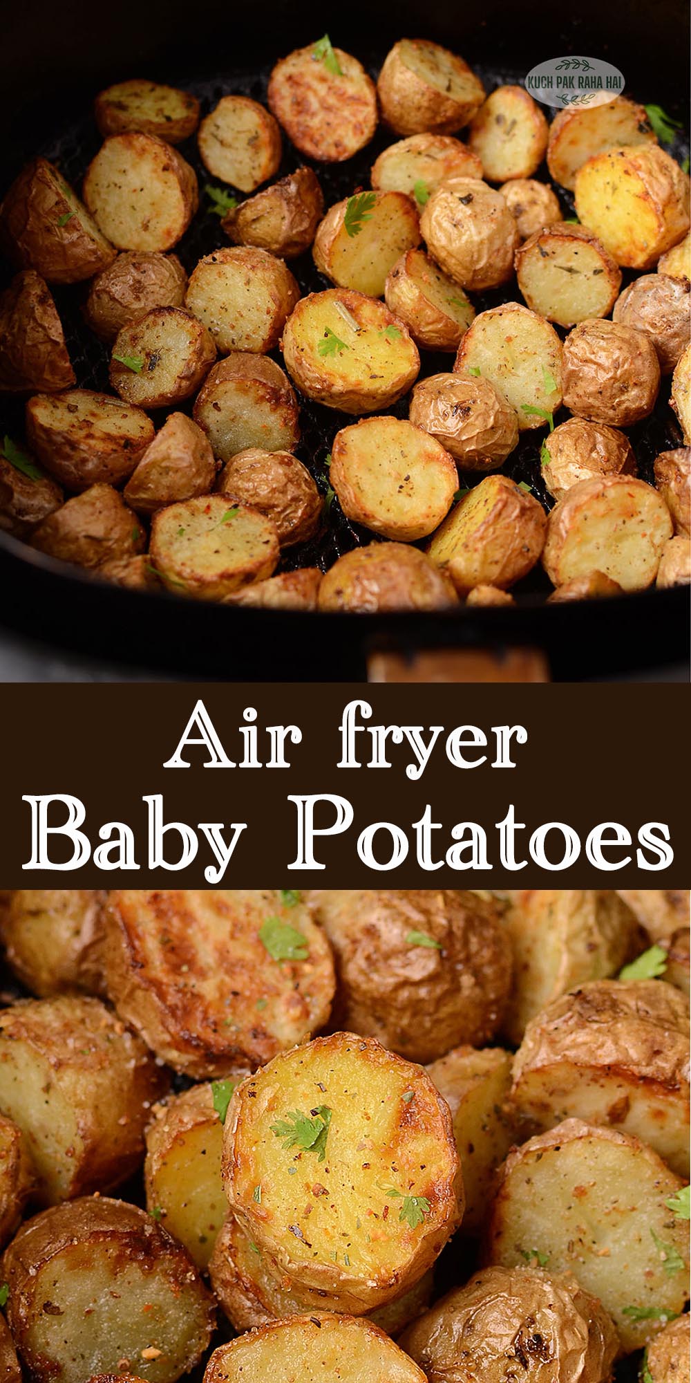 Baby potatoes roasted in air fryer.