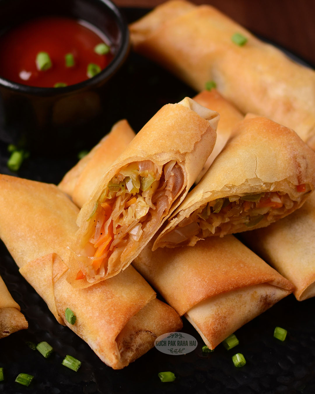 Vegetable spring roll recipe.