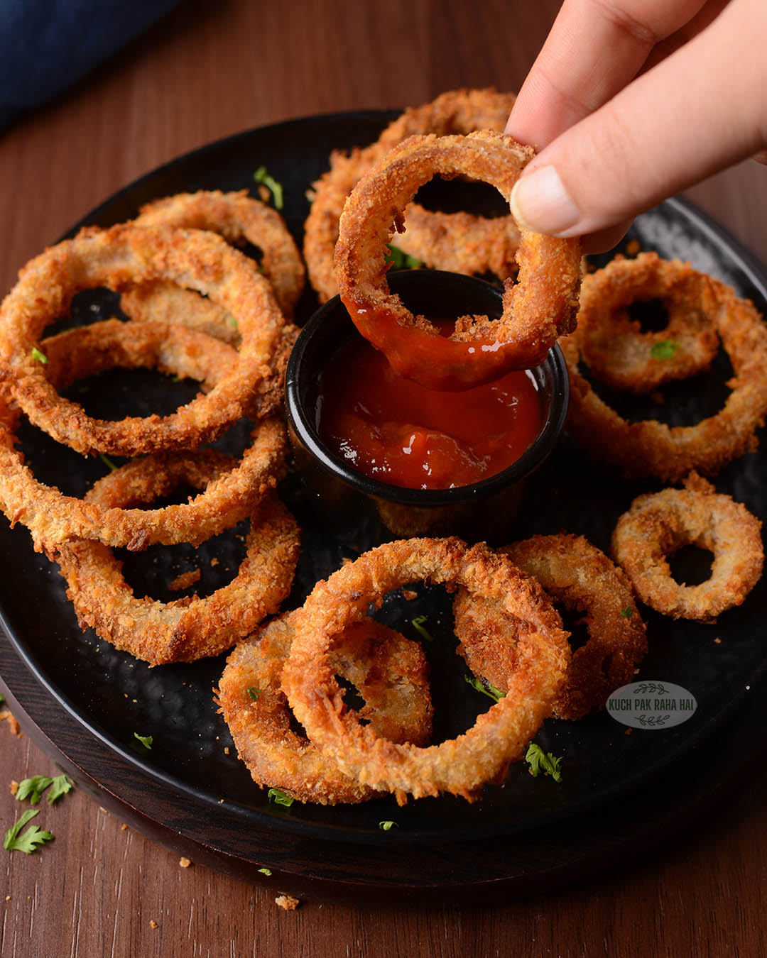 air fryer onion rings vegan.