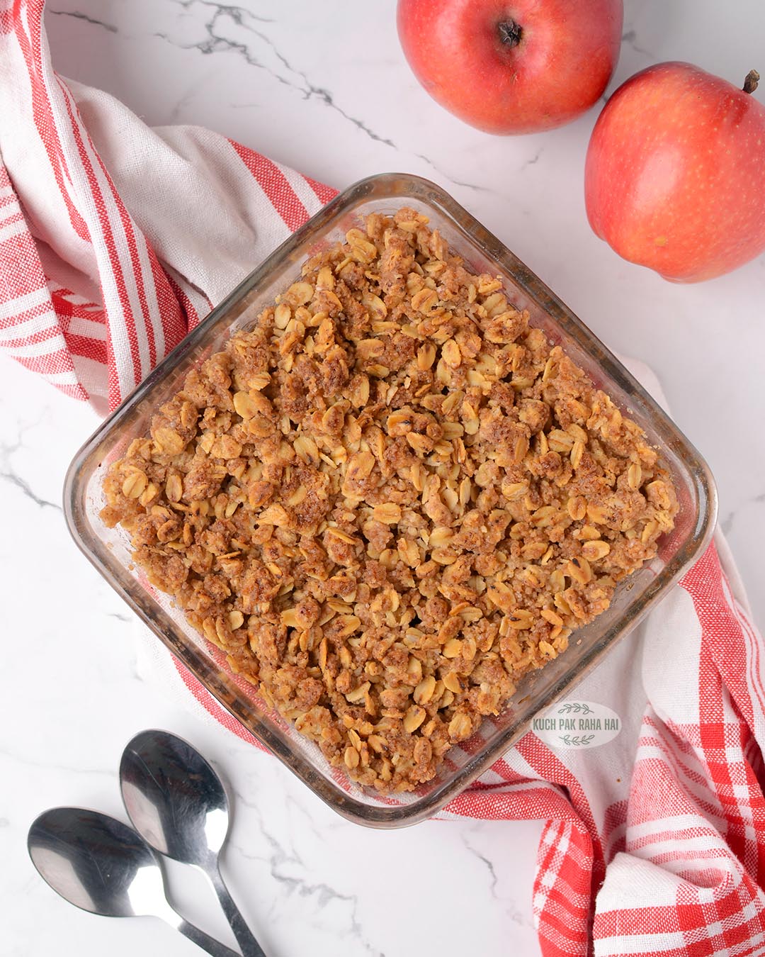 Apple crisp made in air fryer.