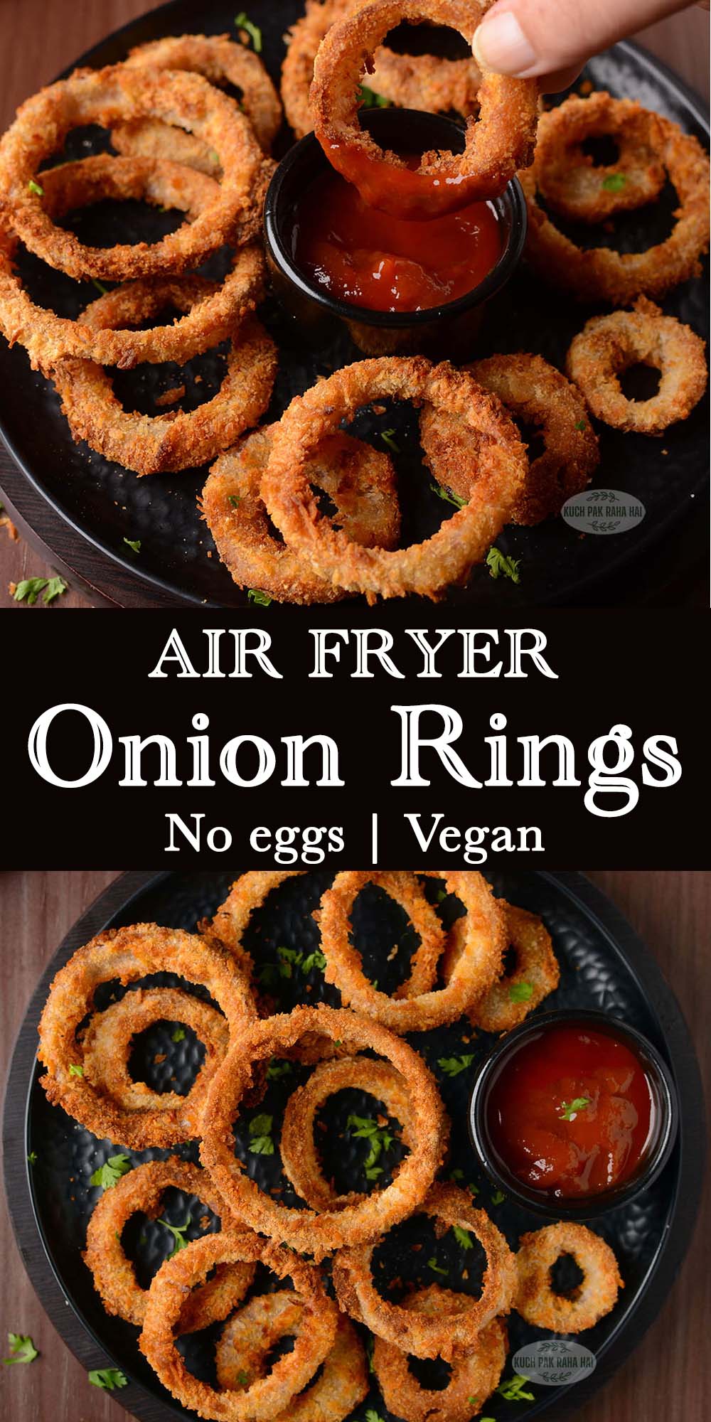 Air fryer onion rings recipe.