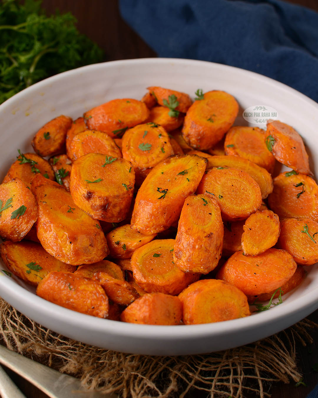 Roast carrots made in air fryer.