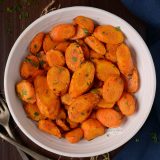 Air fryer roasted carrots recipe.