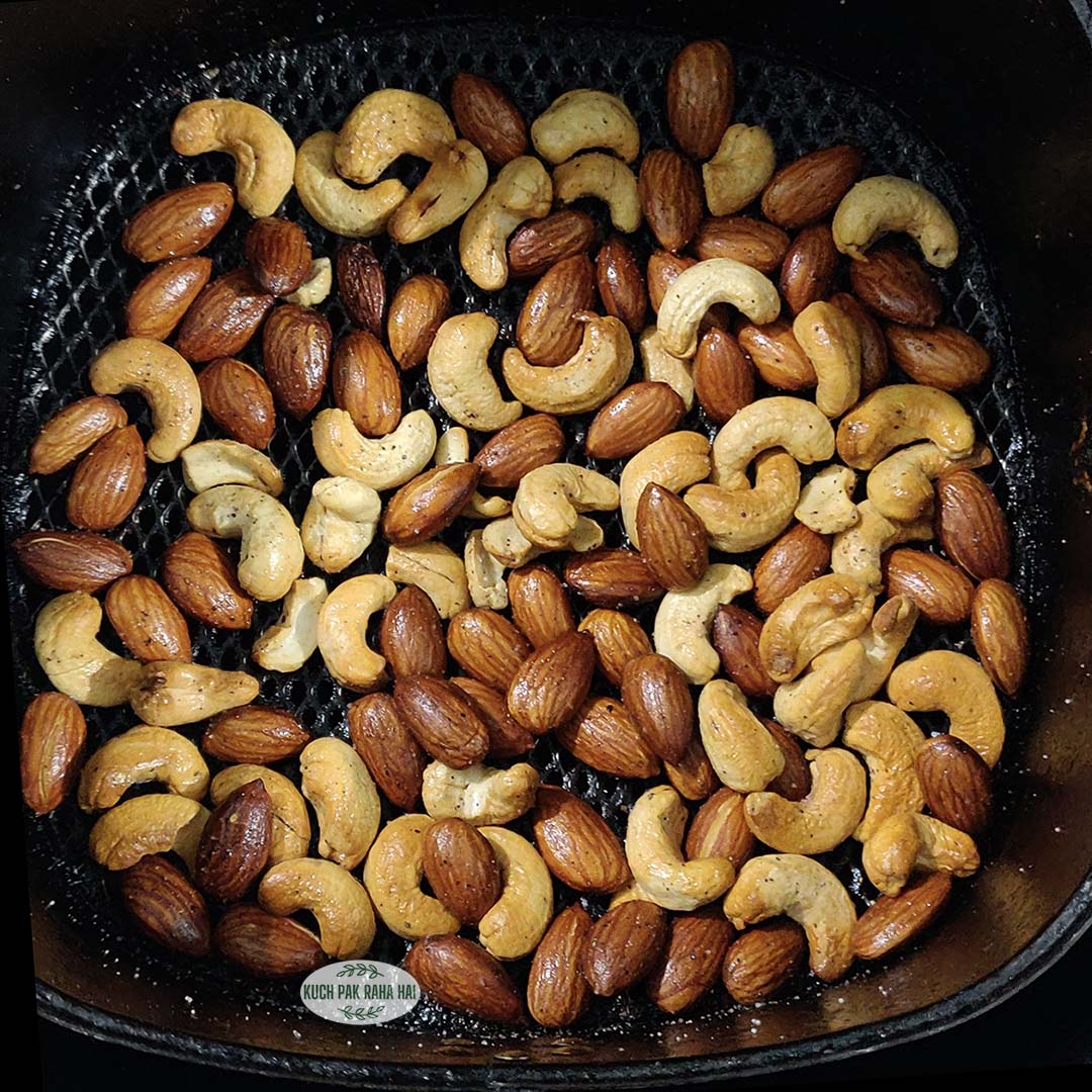 Roasted nuts in air fryer.