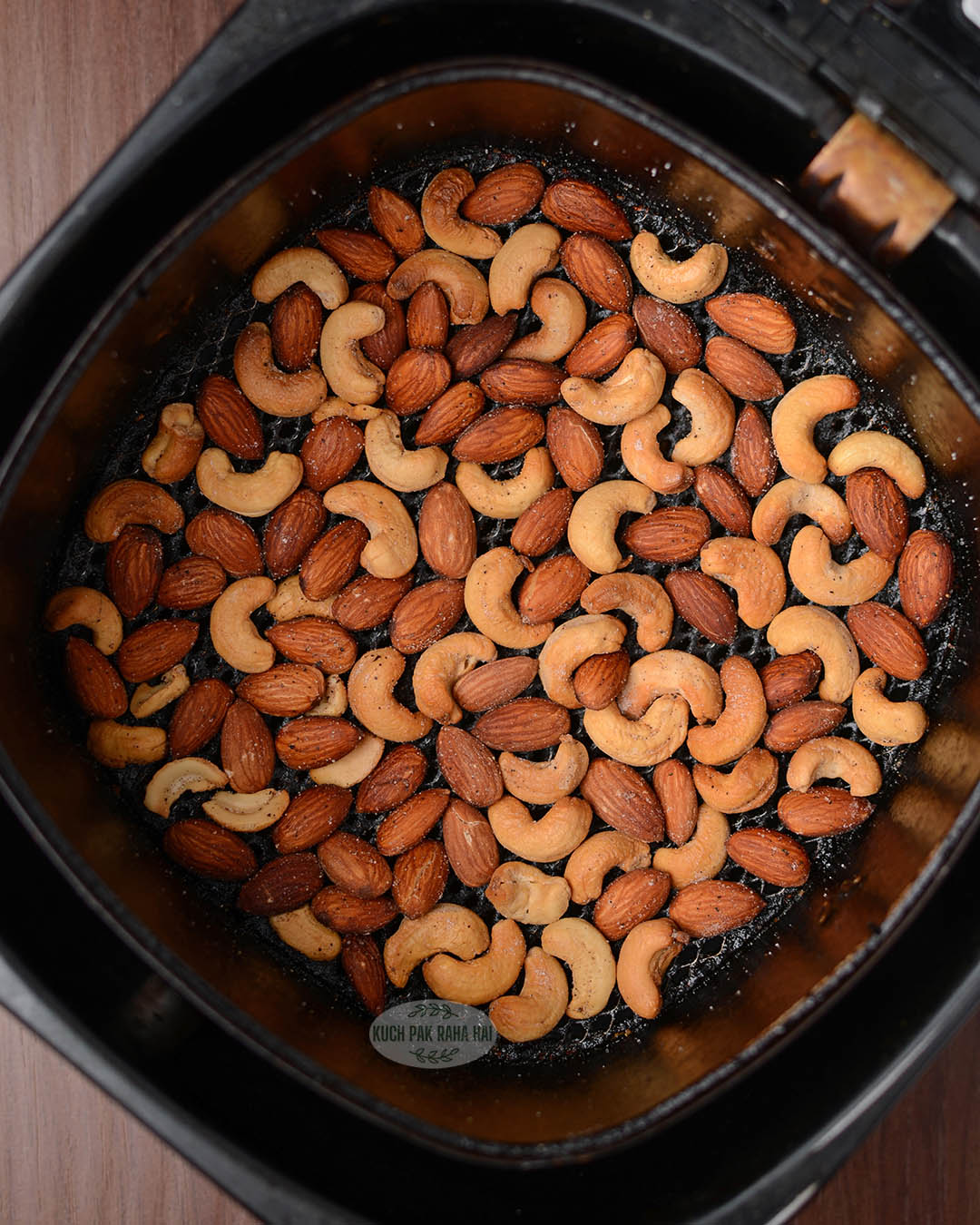 Roasted nuts in air fryer.