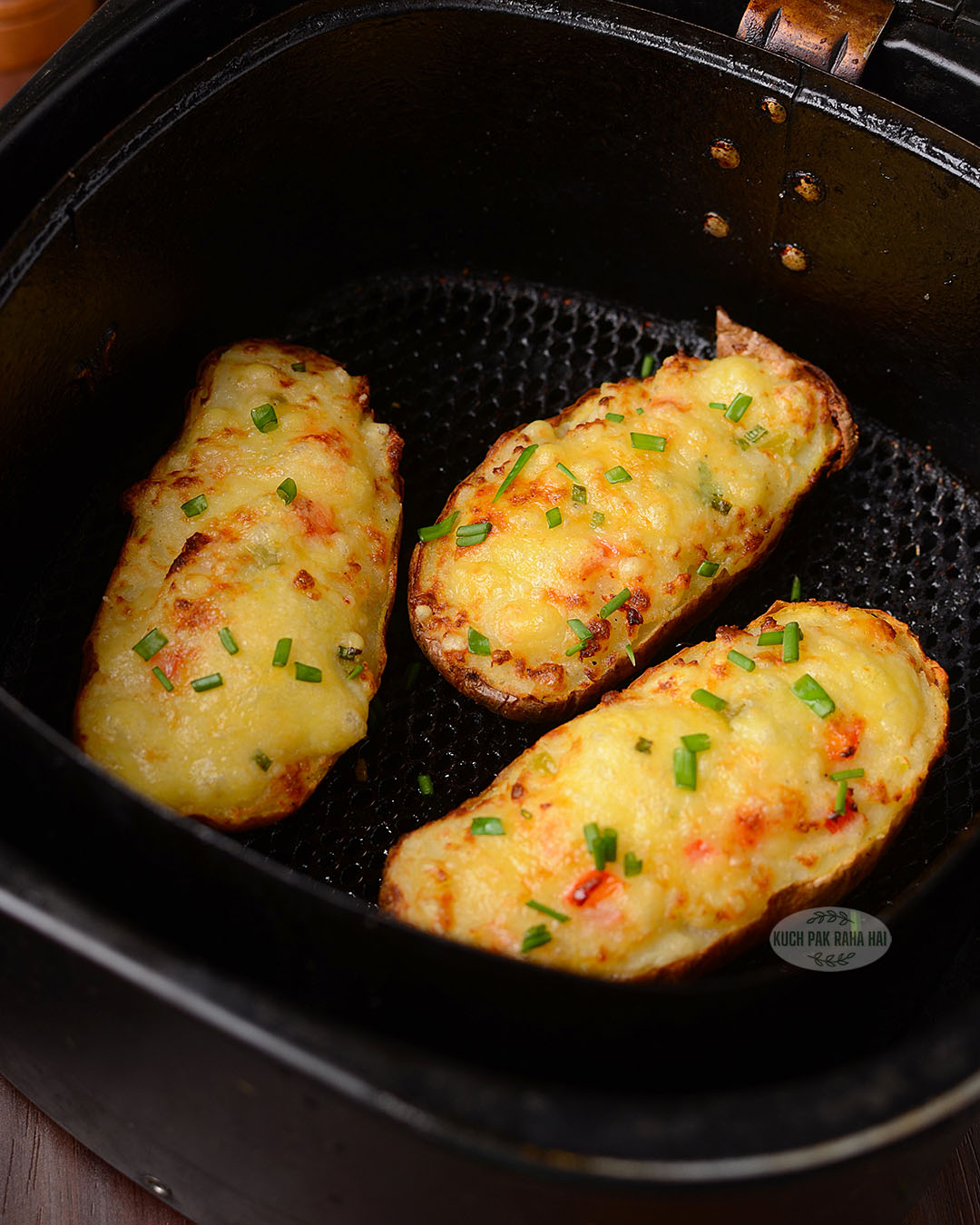 Air fryer twice baked potato without sour cream.