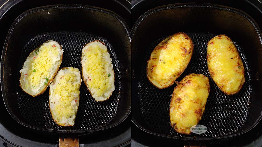 Twice baked potatoes in the air fryer.