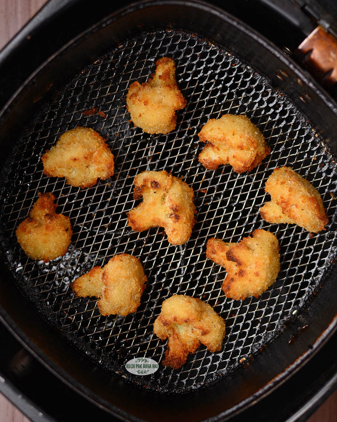 How to air fry breaded cauliflower.