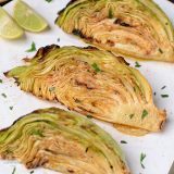 Air fryer cabbage wedges.