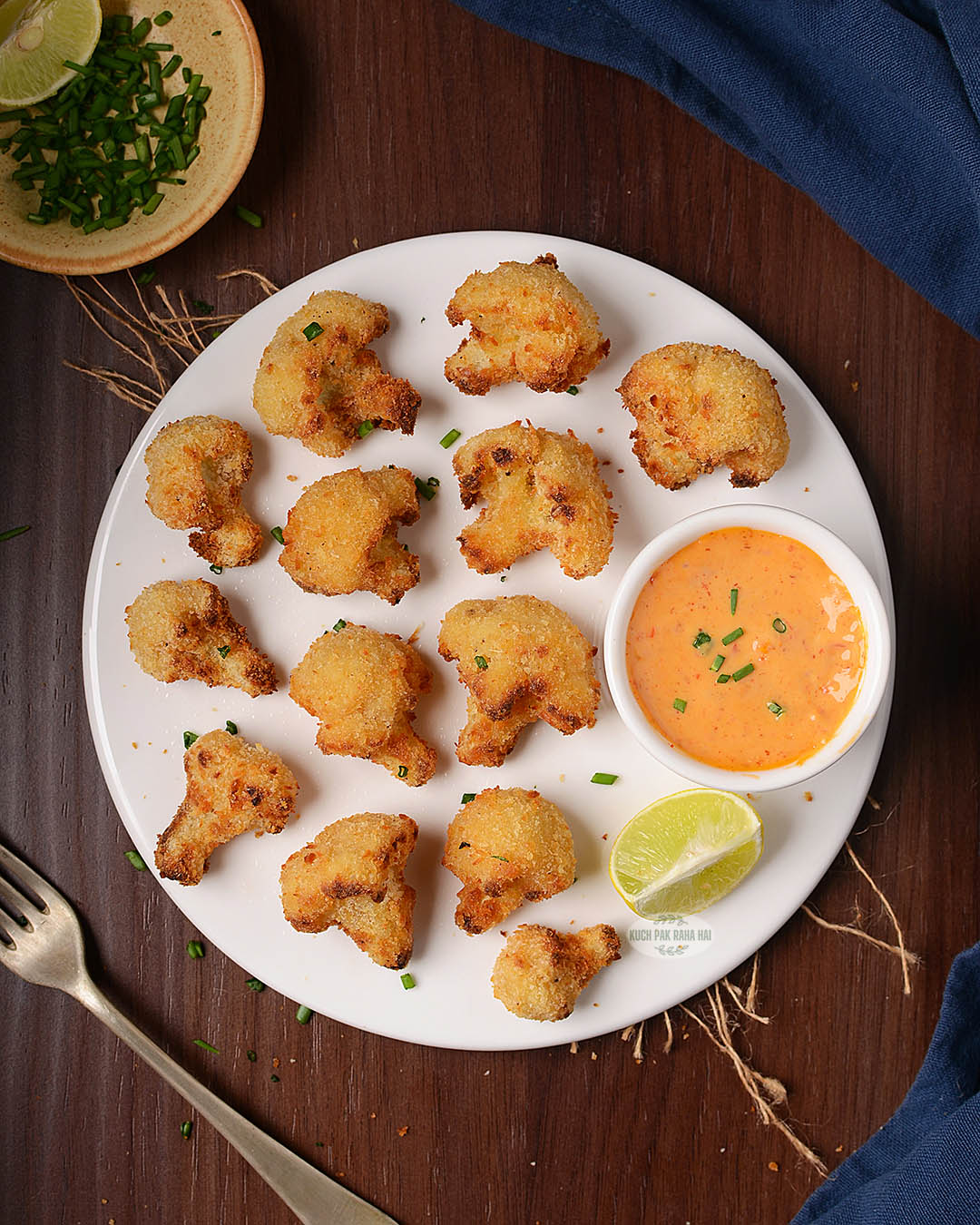 Air fryer crispy cauliflower bites vegan recipe.