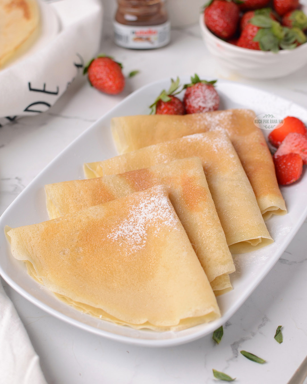 Crepe recipe without milk and eggs.