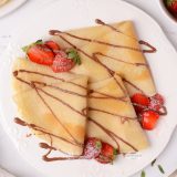 Eggless crepes recipe.