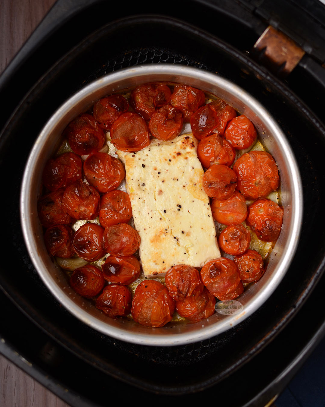 Air fryer feta and tomato.