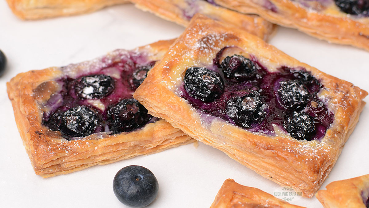 Cream cheese blueberry danish.