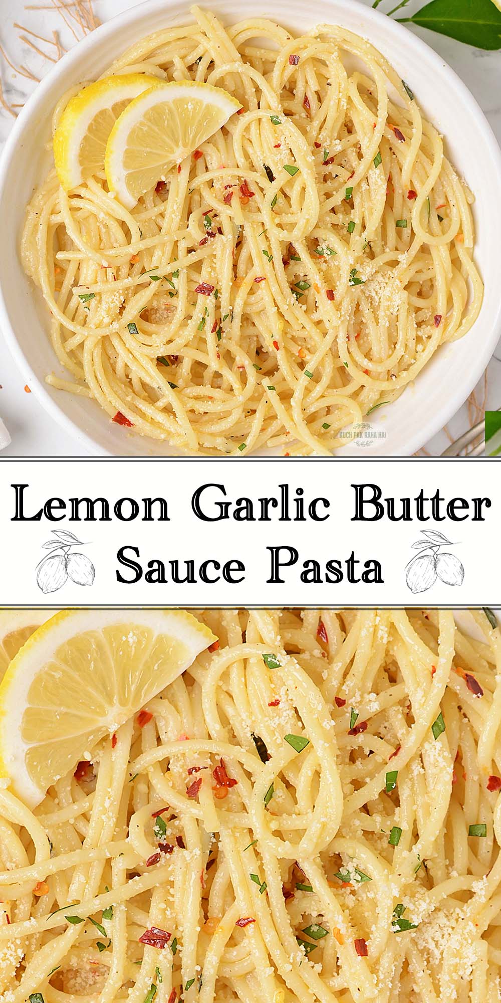 Lemon garlic pasta recipe.