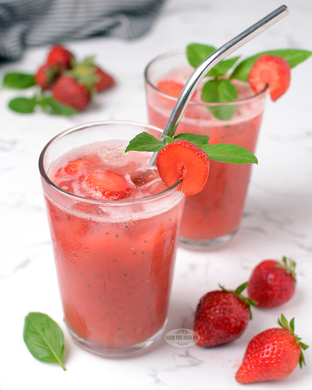 Strawberry coconut drink recipe.