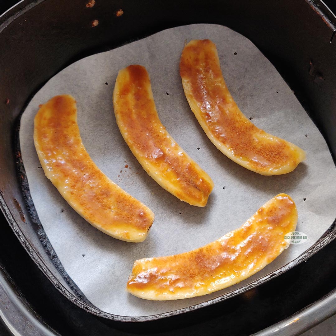 Banana in air fryer.