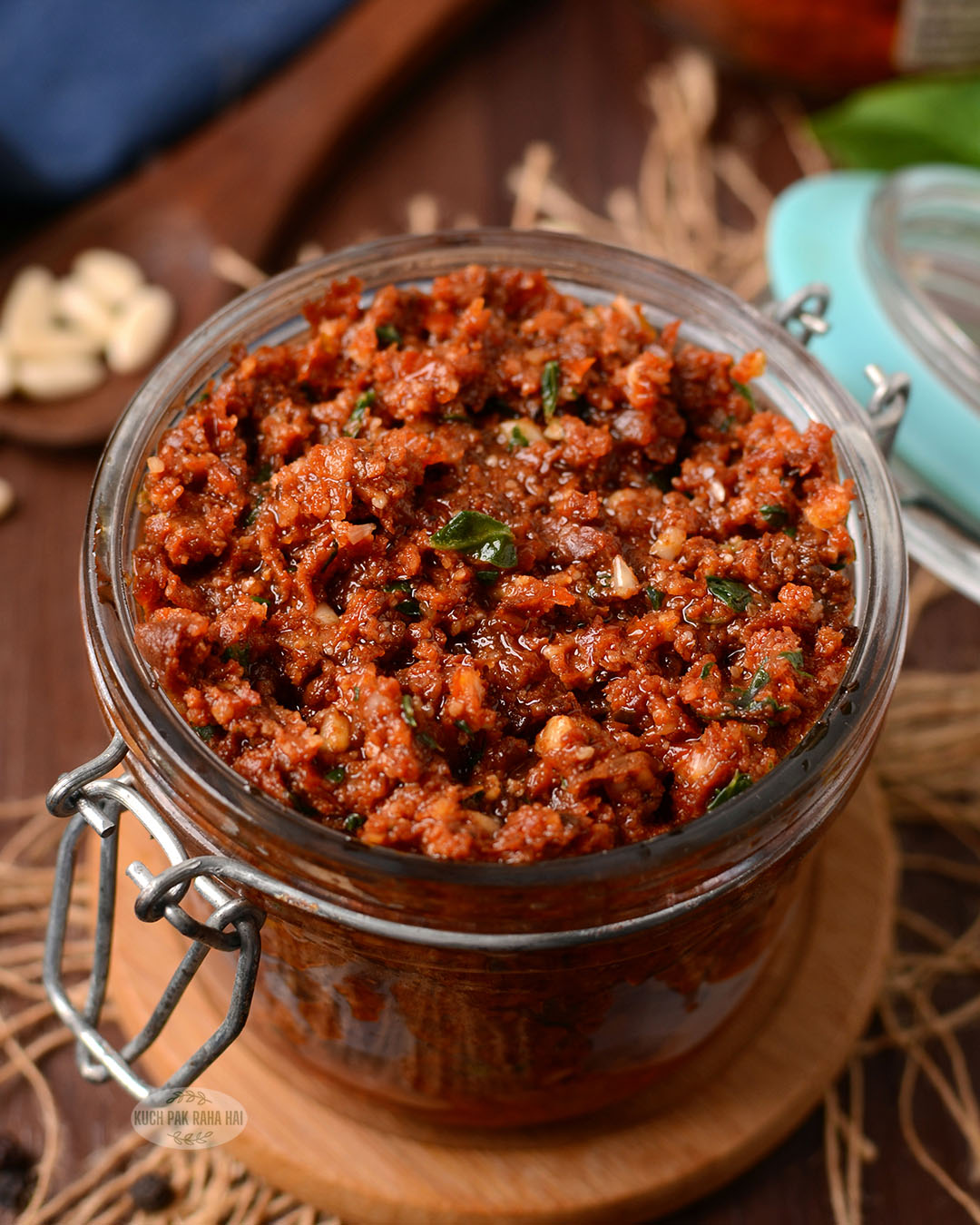 Sun dried tomato basil pesto.