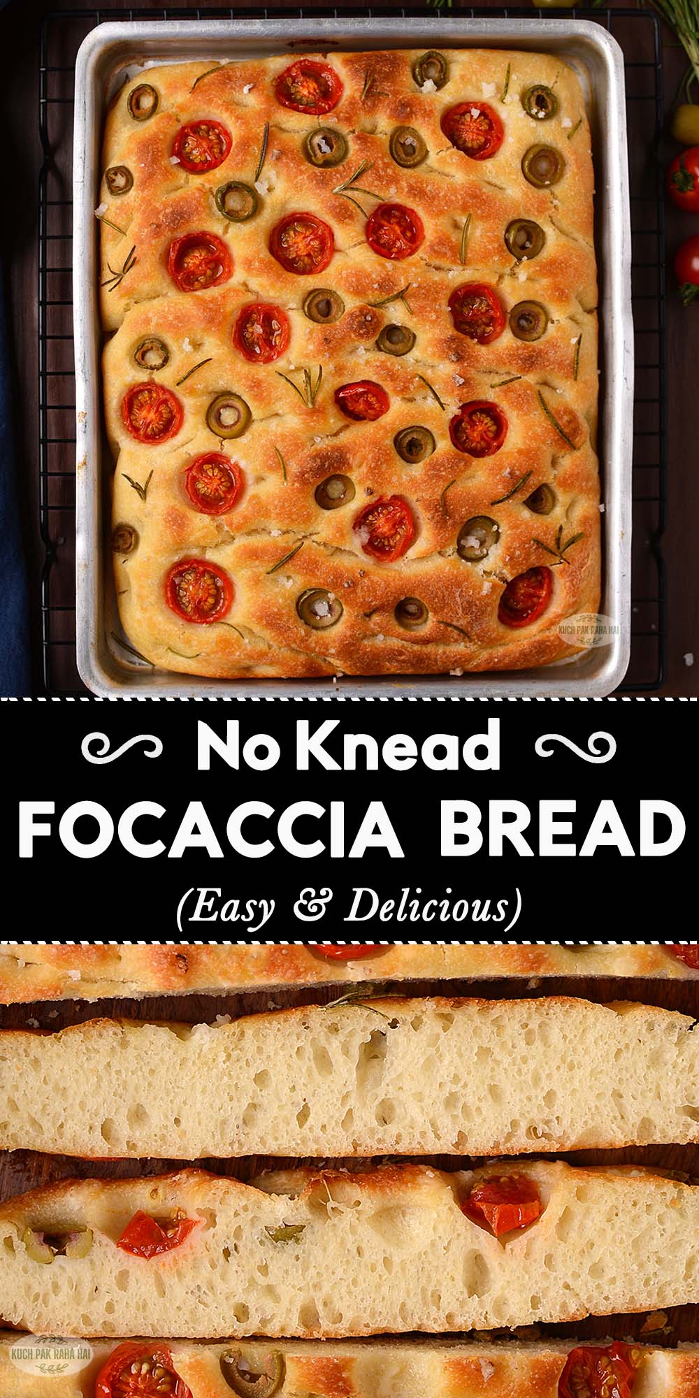 Easy overnight focaccia bread recipe.