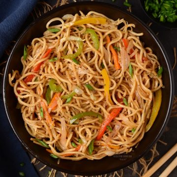 Vegetable hakka noodles recipe.