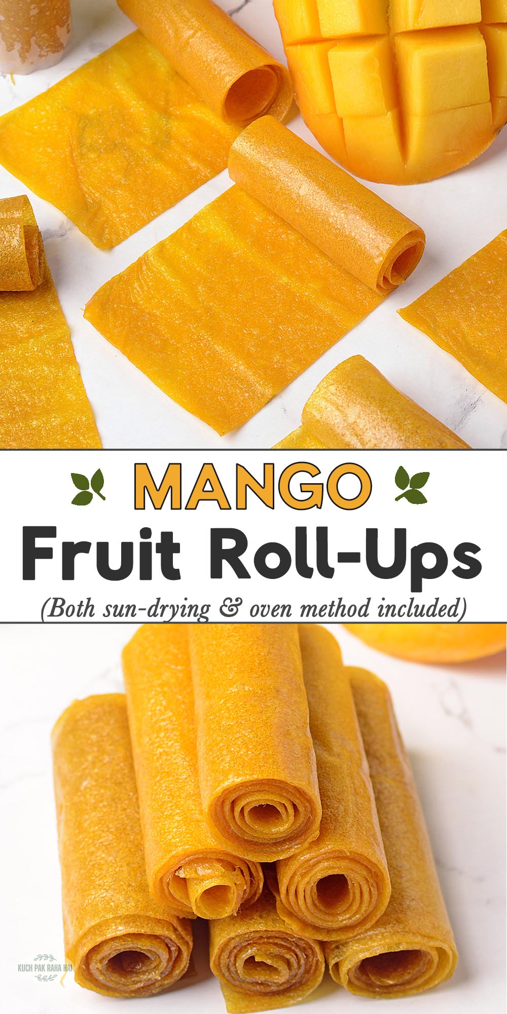 Homemade fruit roll ups mango.