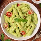 creamy avocado pasta.